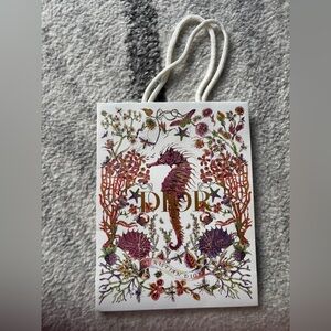 Limited edition Dior metallic seahorse paper shopping bag